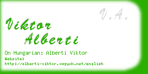 viktor alberti business card